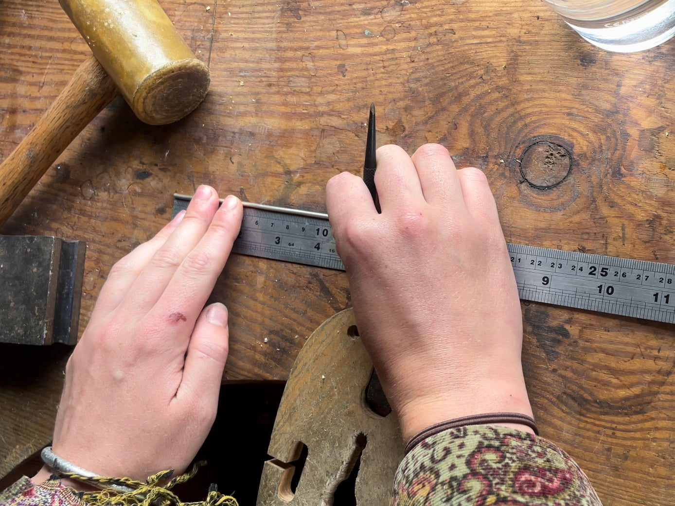 Sterling silver stacker ring making - beginner jewellery workshop