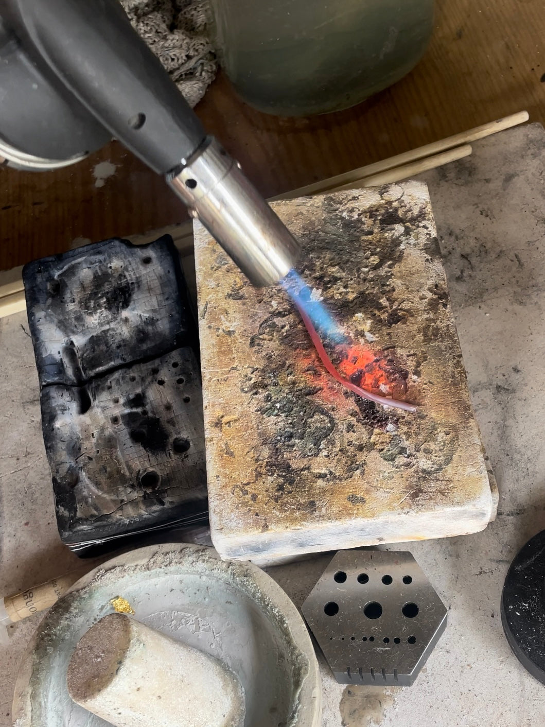 Sterling silver stacker ring making - beginner jewellery workshop