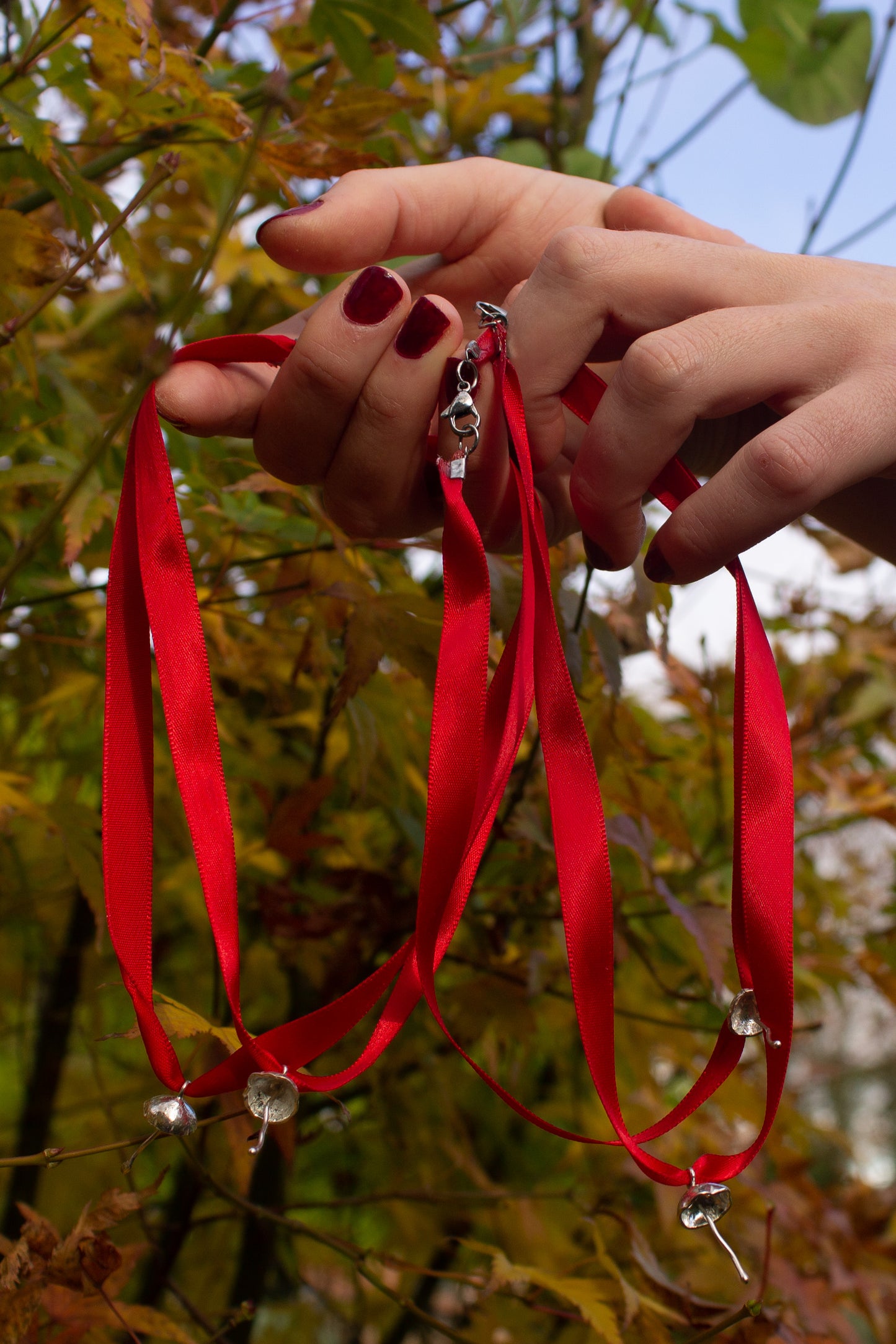 Mwclis Madarch/Mushroom Necklace  (made to order)