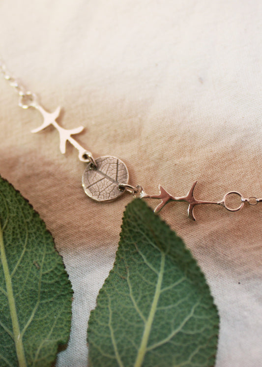 Blodyn Llechi/Slate Flower necklace